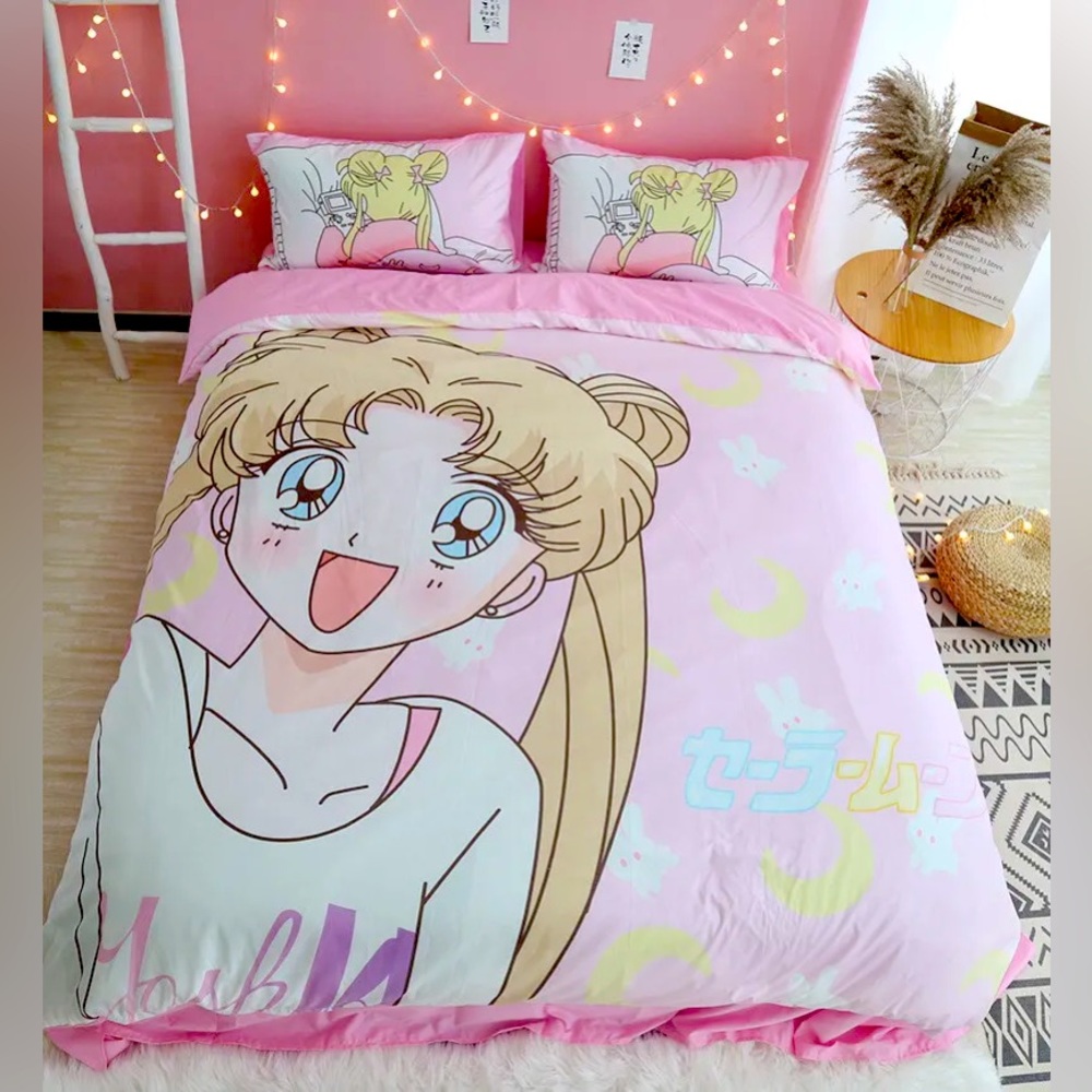 💗Pink Sailor Moon Bedding Set💗